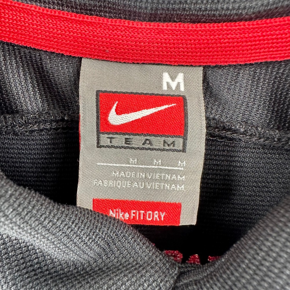 Vintage Texas Tech Nike Team Polo Men Medium Black Red NikeFIT Dry Short Sleeve - Picture 3 of 7